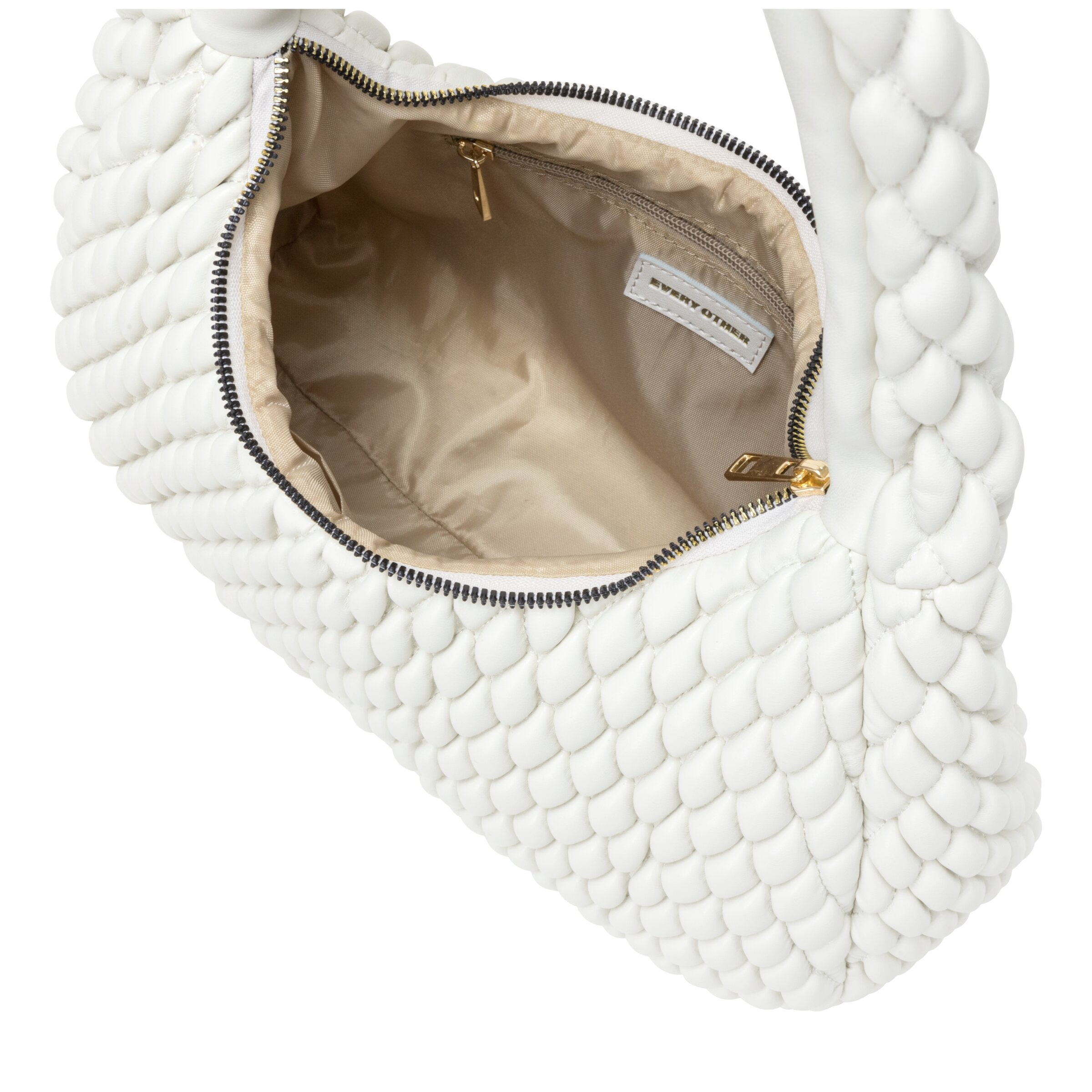 Every Other Quilted Shoulder Bag White