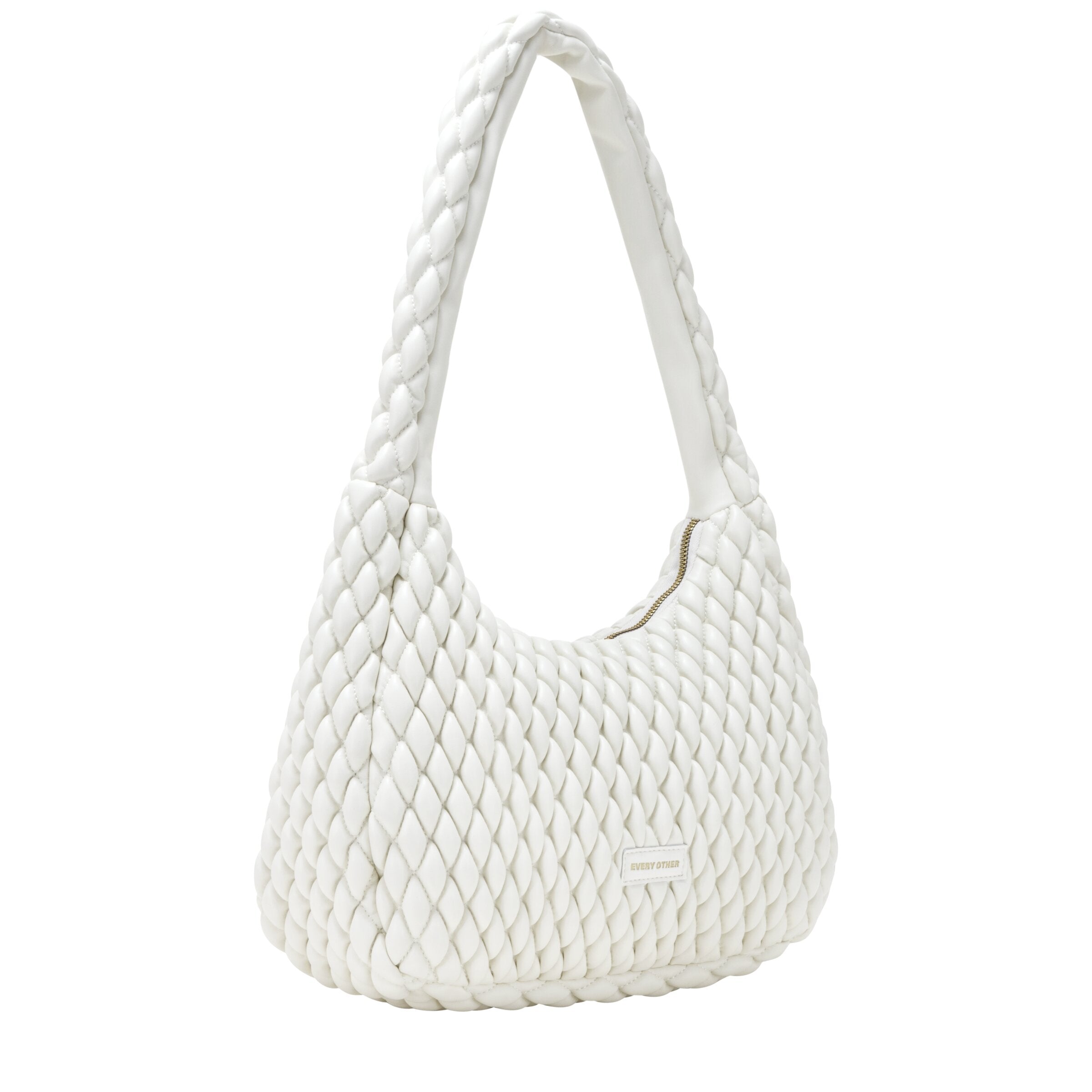 Every Other Quilted Shoulder Bag White