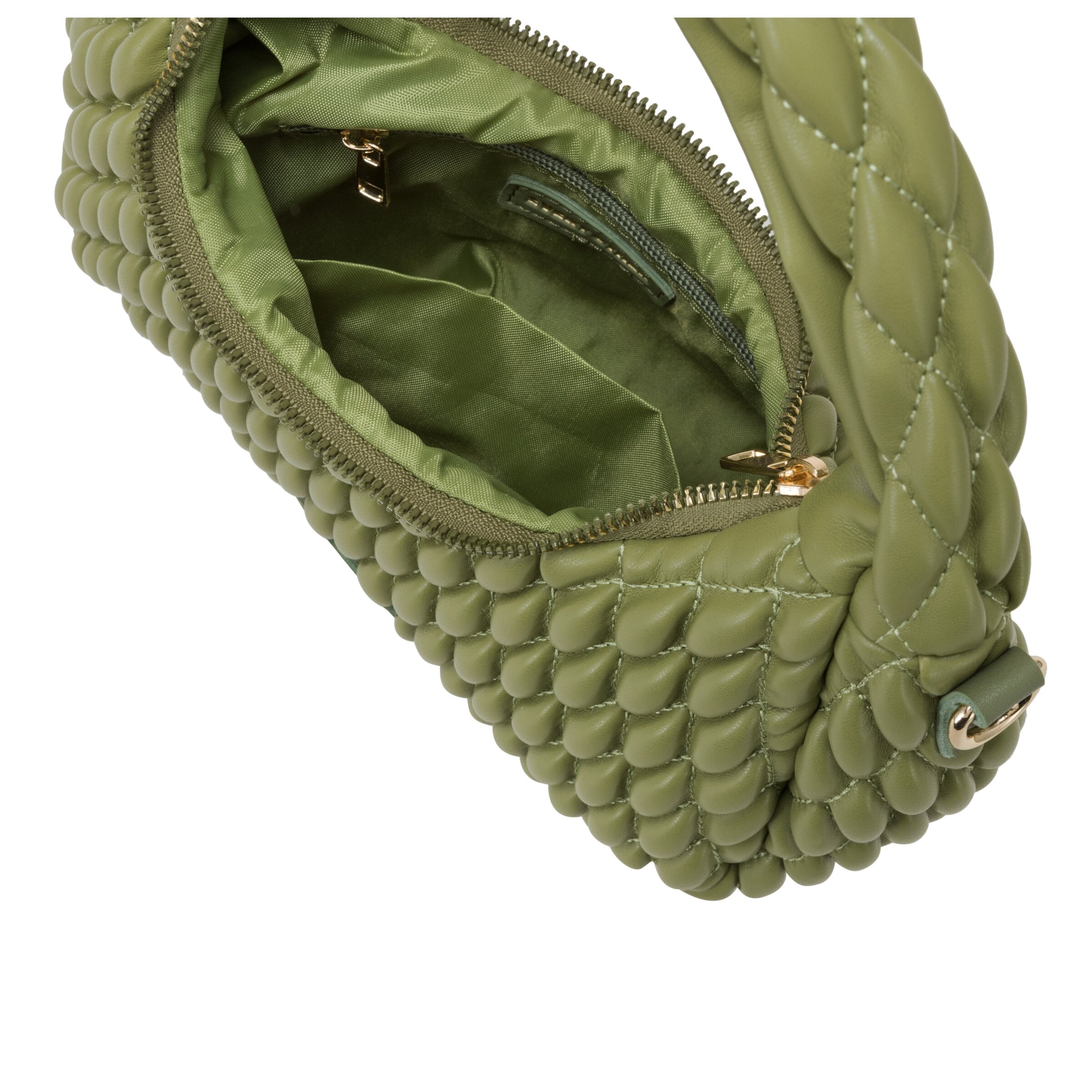 Every Other Quilted Grab/Cross Body Bag Olive