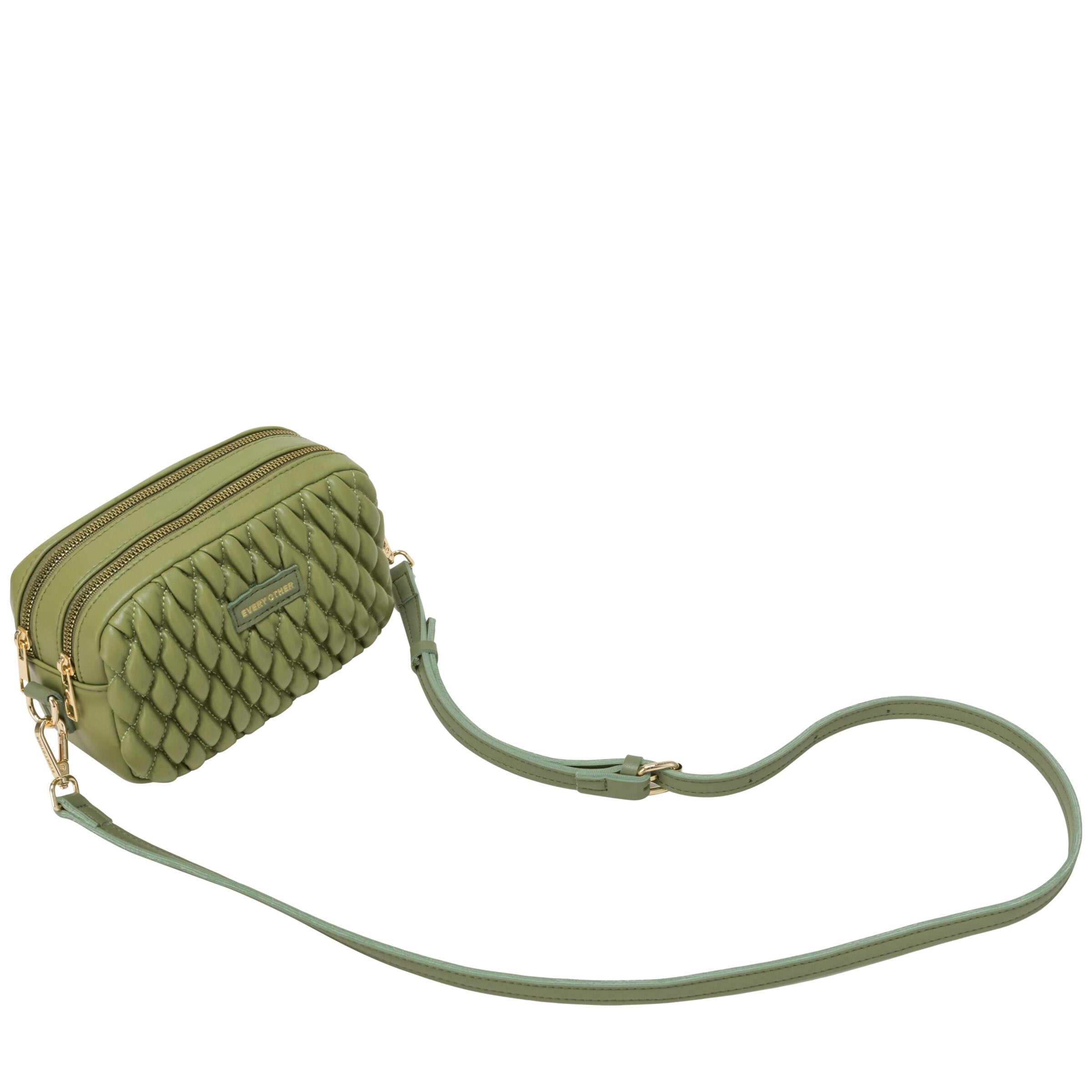 Every Other Quilted Camera Bag Olive