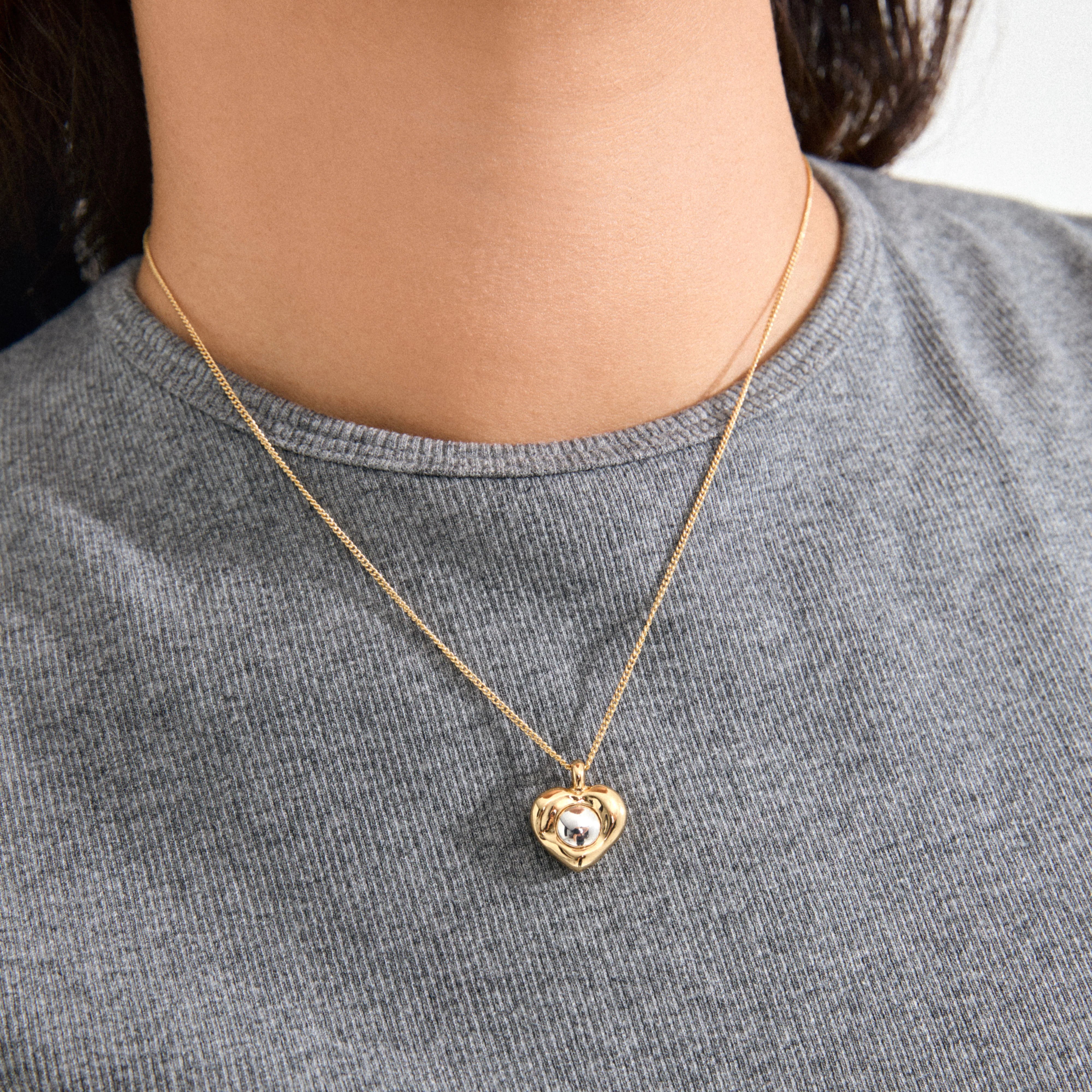 Pilgrim Nova Heart Necklace Gold-Plated