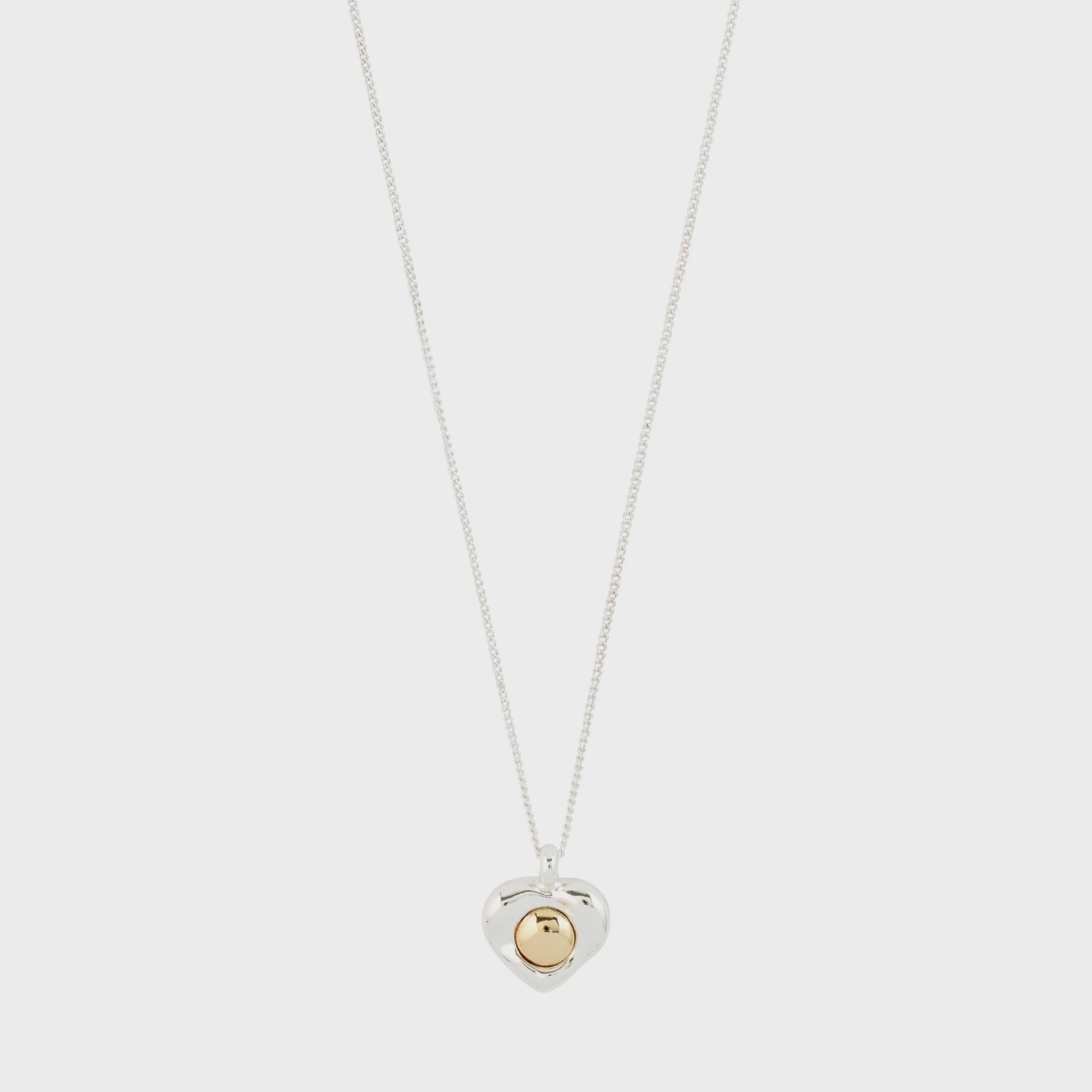 Pilgrim Nova Heart Necklace Silver-Plated