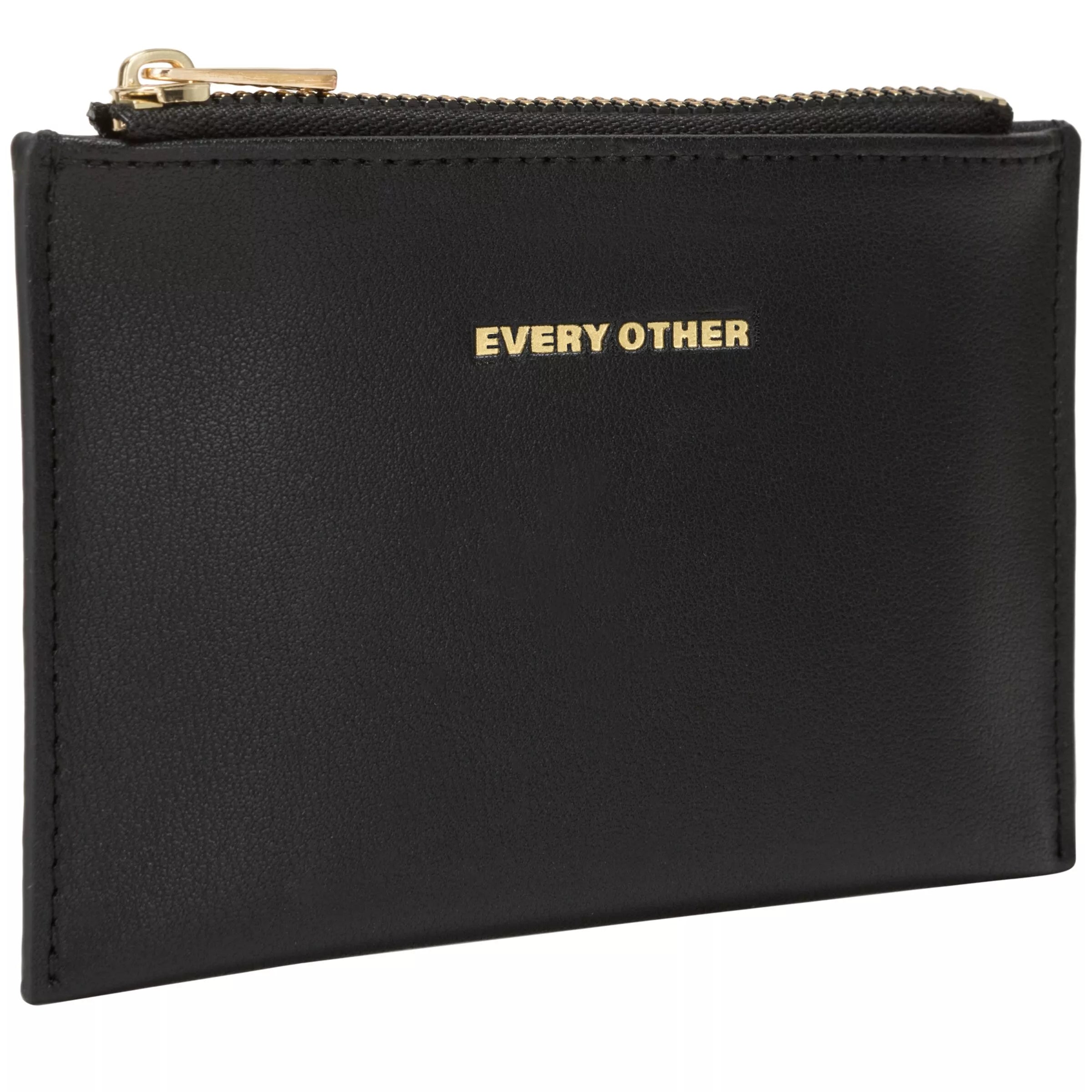 Every Other Zip Top Card Holder Black
