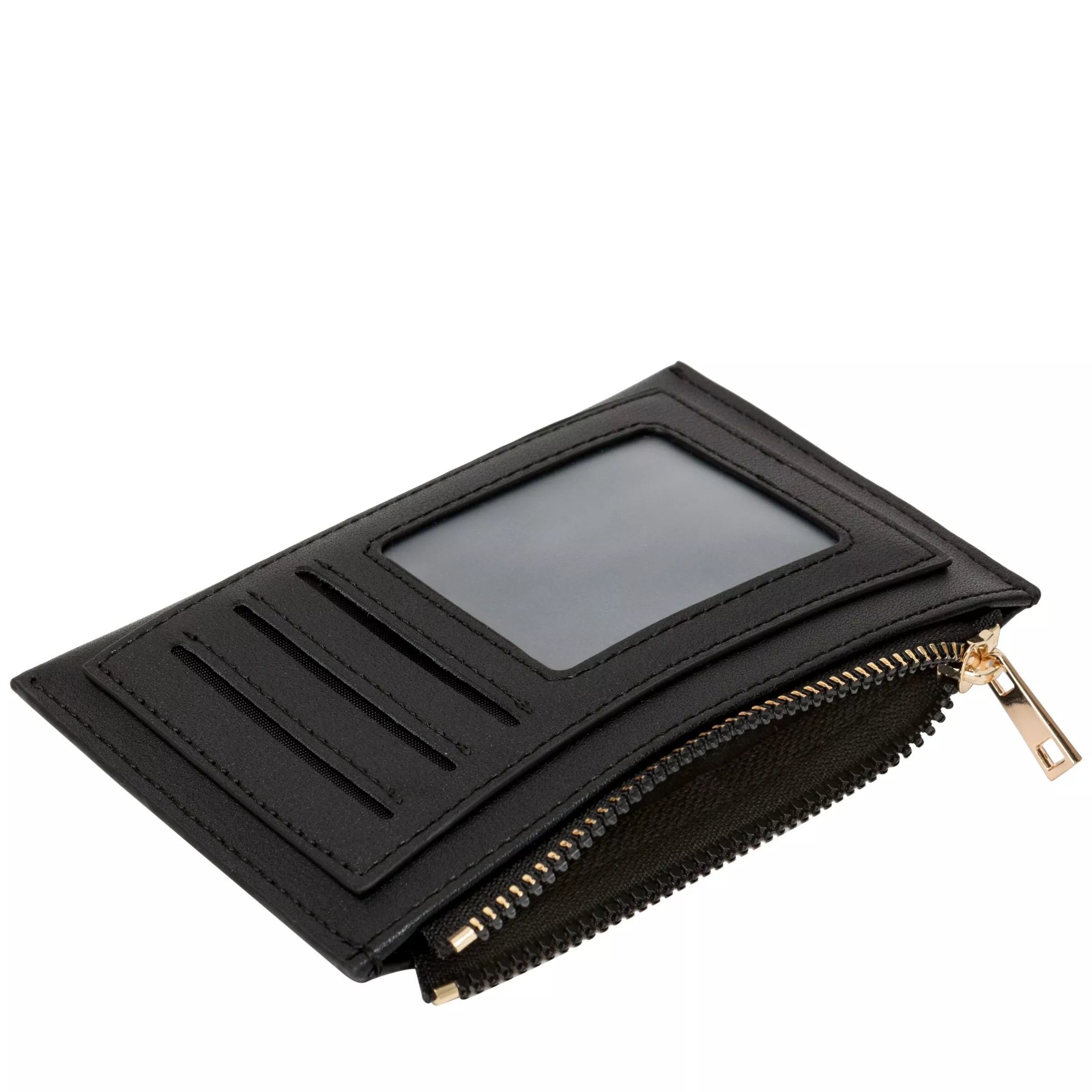 Every Other Zip Top Card Holder Black