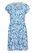 b.young Isela Dress Palace Blue Palms Mix