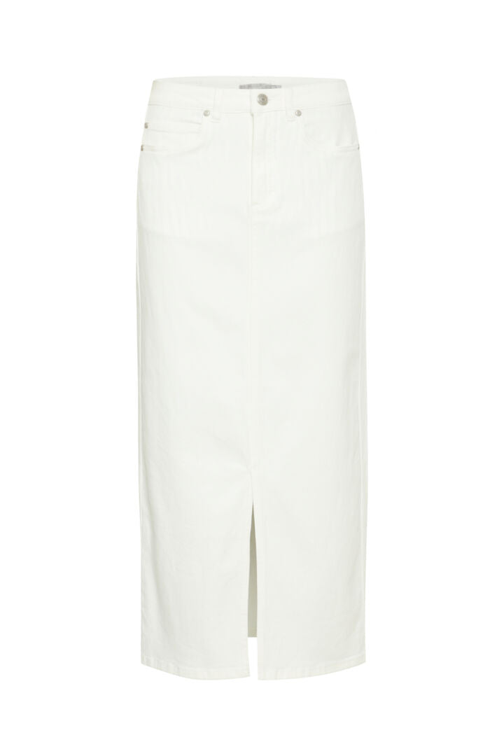 Fransa Winner Skirt White Denim