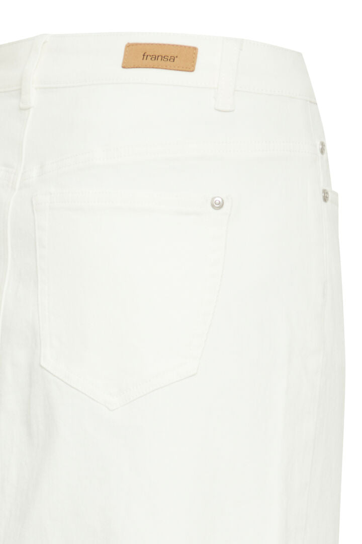 Fransa Winner Skirt White Denim