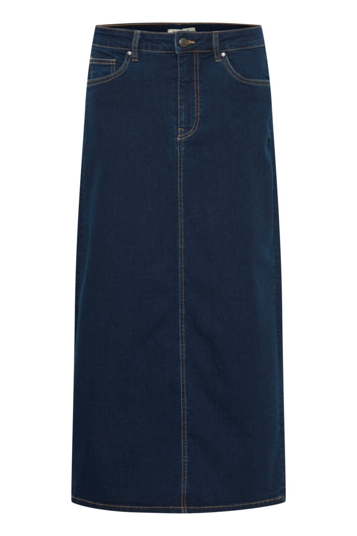 Fransa Over Skirt Dark Blue Denim