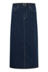 Fransa Over Skirt Dark Blue Denim