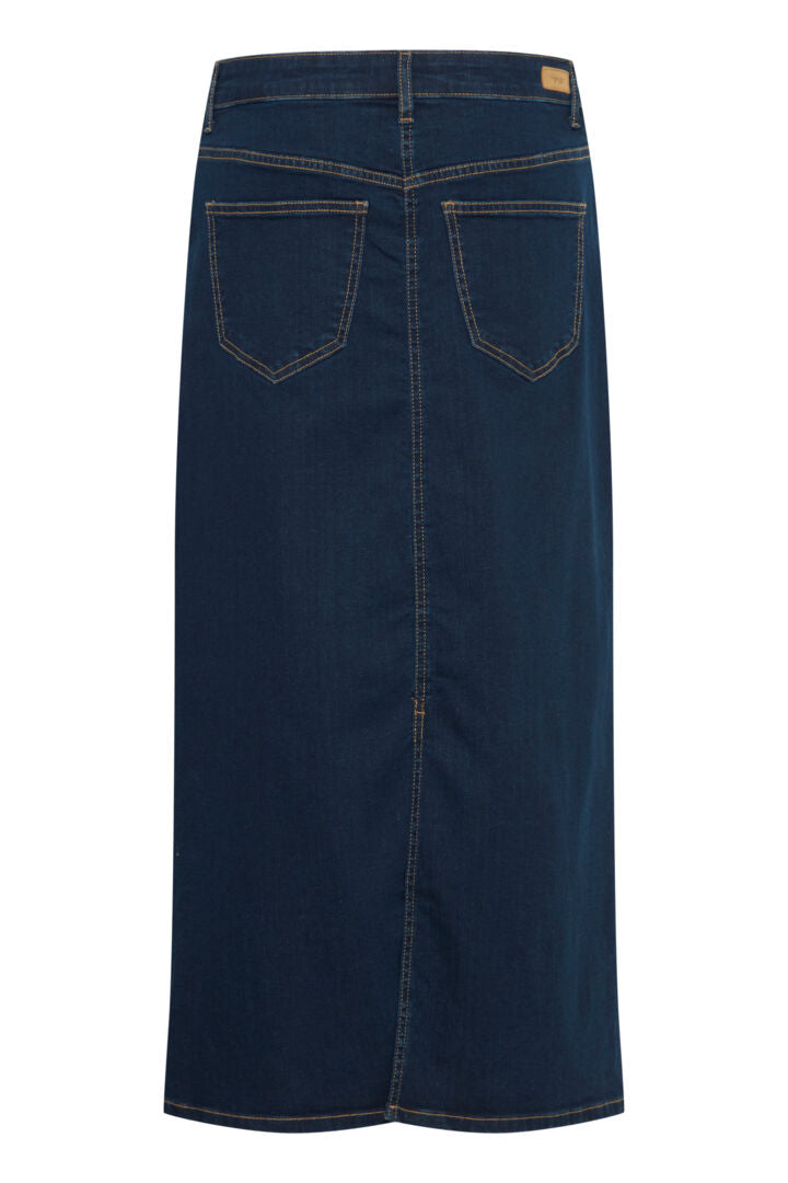 Fransa Over Skirt Dark Blue Denim