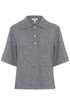 b.young Omea Polo Jumper Mid Grey Melange