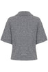 b.young Omea Polo Jumper Mid Grey Melange