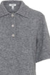 b.young Omea Polo Jumper Mid Grey Melange