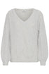 b.young Medi V-Neck Jumper Marshmallow Melange