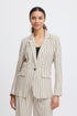 b.young Johanna Blazer Linen Black Stripe