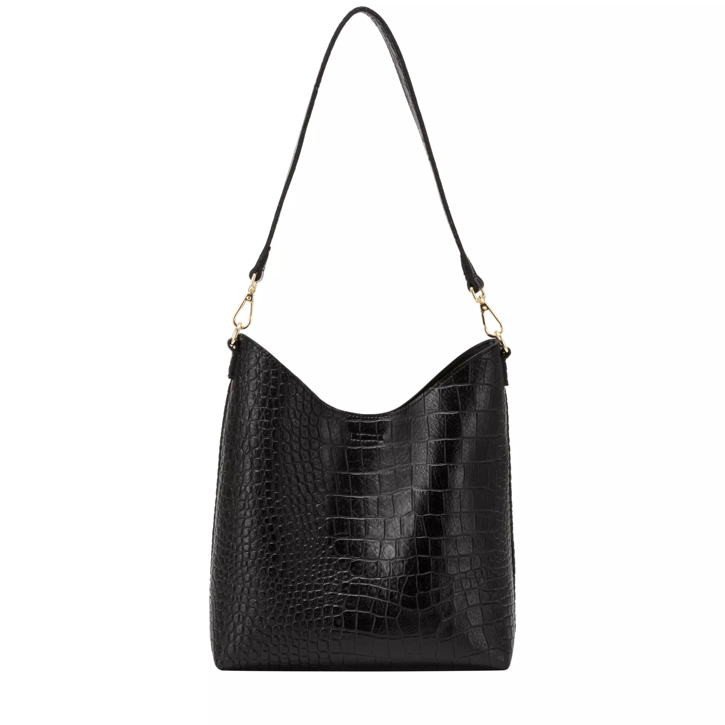 Every Other Curve Top Shoulder Bag Black