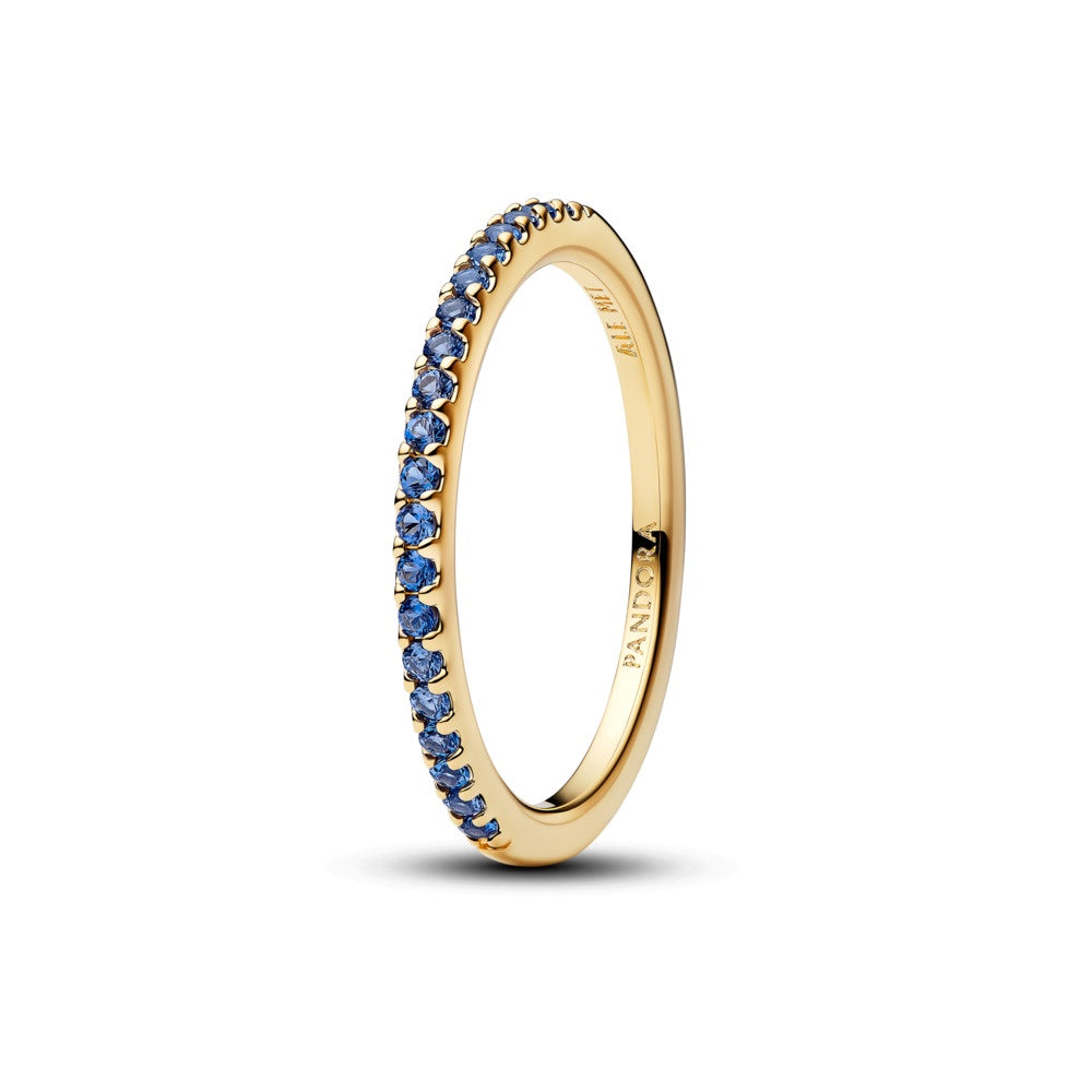 Pandora Sparkling Blue Half-Eternity Band Ring.