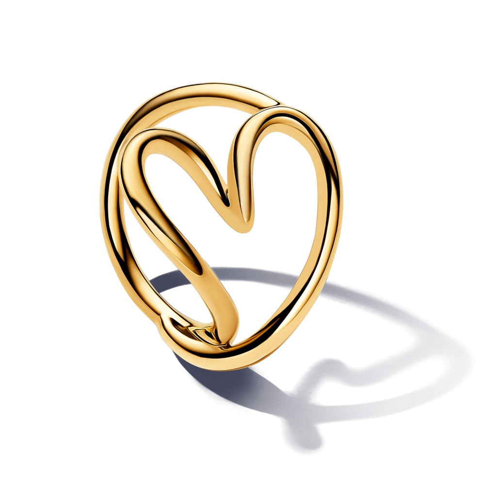 Pandora Essence Organically Shaped Heart Ring