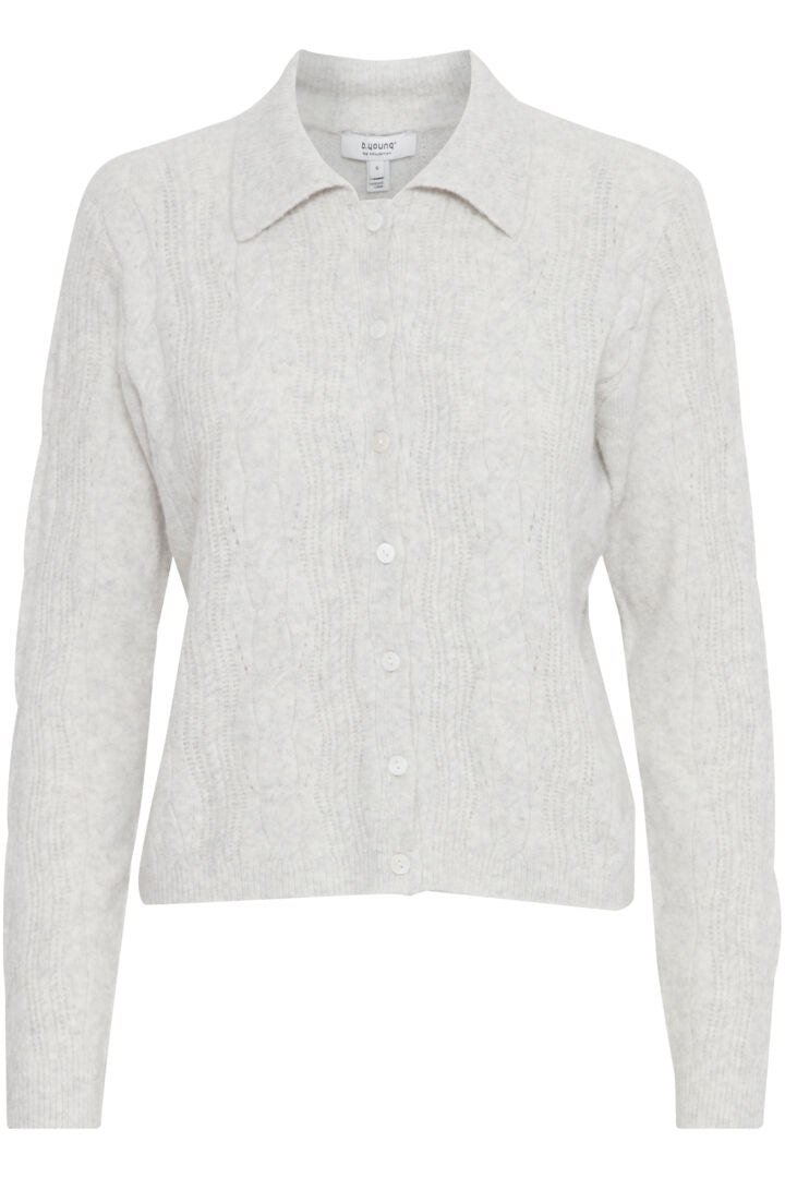 b.young Miffa Cardigan Light Grey Melange