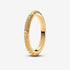 Pandora ME Gold Plated Texture & Stones Ring