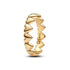 Pandora Gold Plated Row of Hearts Ring