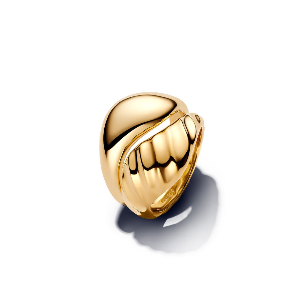 Pandora Essence Rippled Ring Set