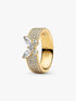 Pandora Gold Plated Sparkling Butterfly Bold Ring