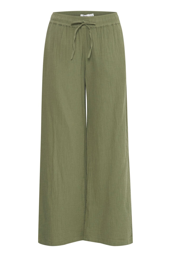 b.young Berlin Wide Trousers Olivine