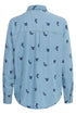 b.young Kosmo Shirt Light Blue Denim Leaf