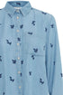 b.young Kosmo Shirt Light Blue Denim Leaf