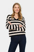 Saint Tropez Fika V-Neck Pullover Black