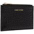 Every Other Croc Print Zip Top Card Holder Black