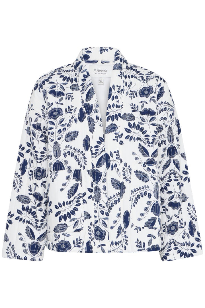 b.young Daima Jacket Med Blue Flower