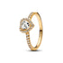 Pandora Gold Plated Elevated Heart Ring