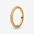 Pandora Gold Plated Sparkle and Hearts Ring