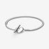 Pandora Moments Heart T-Bar Snake Chain Bracelet-23cm