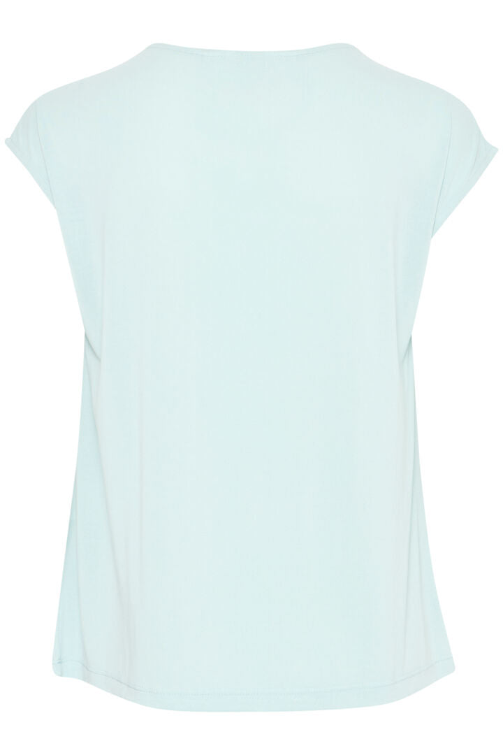 b.young Perl Pleat Tee Blue Haze