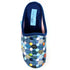 Lunar Crackle Blue Spotty Mule Slipper