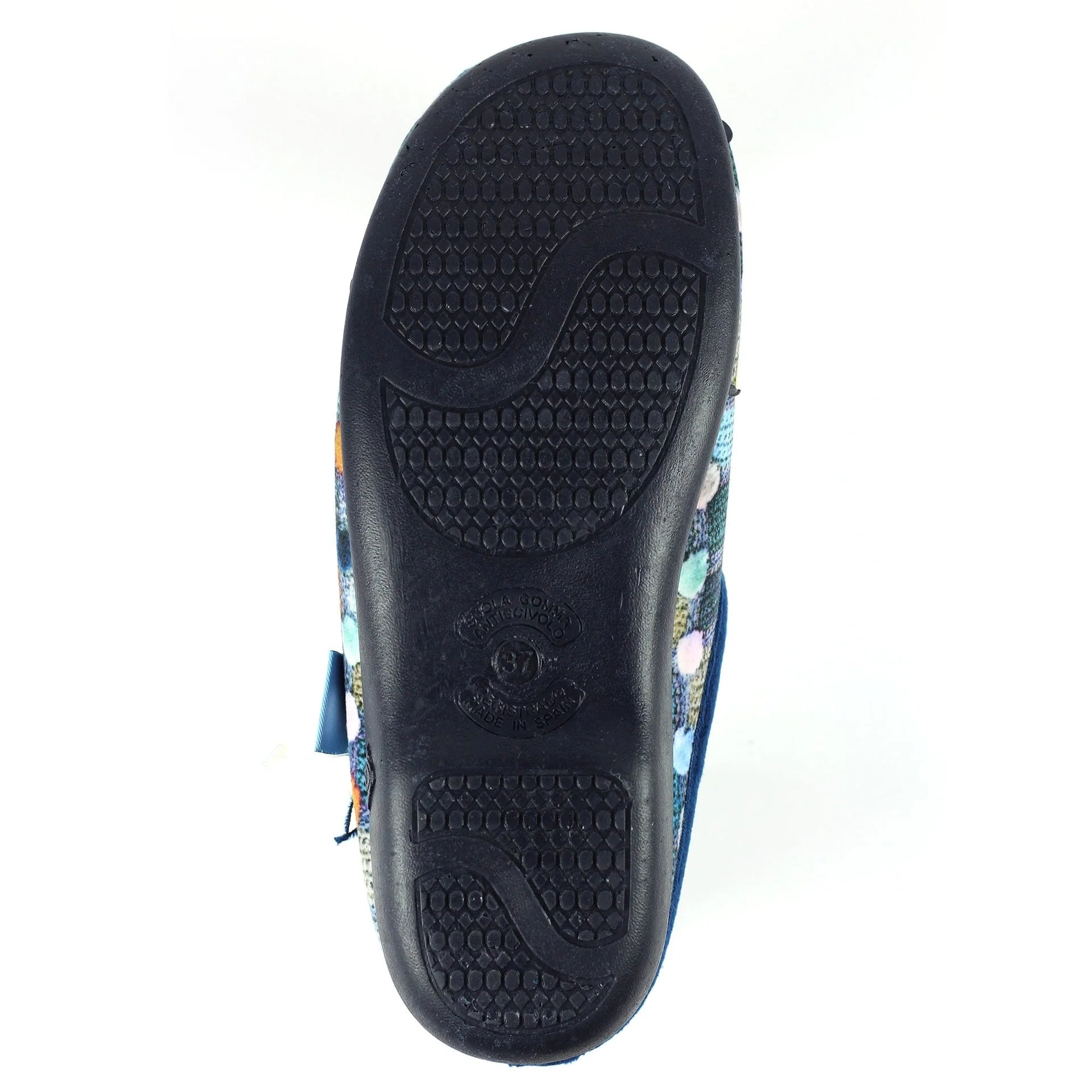 Lunar Crackle Blue Spotty Mule Slipper