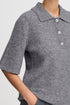 b.young Omea Polo Jumper Mid Grey Melange