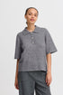 b.young Omea Polo Jumper Mid Grey Melange