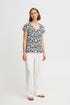 b.young Falakka O-Neck Blouse Ethnic Black Mix