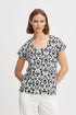 b.young Falakka O-Neck Blouse Ethnic Black Mix