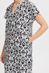 b.young Falakka V-Neck Dress Ethnic Black Mix