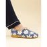 Lunar Daisy Blue Slipper with Daisy Pattern