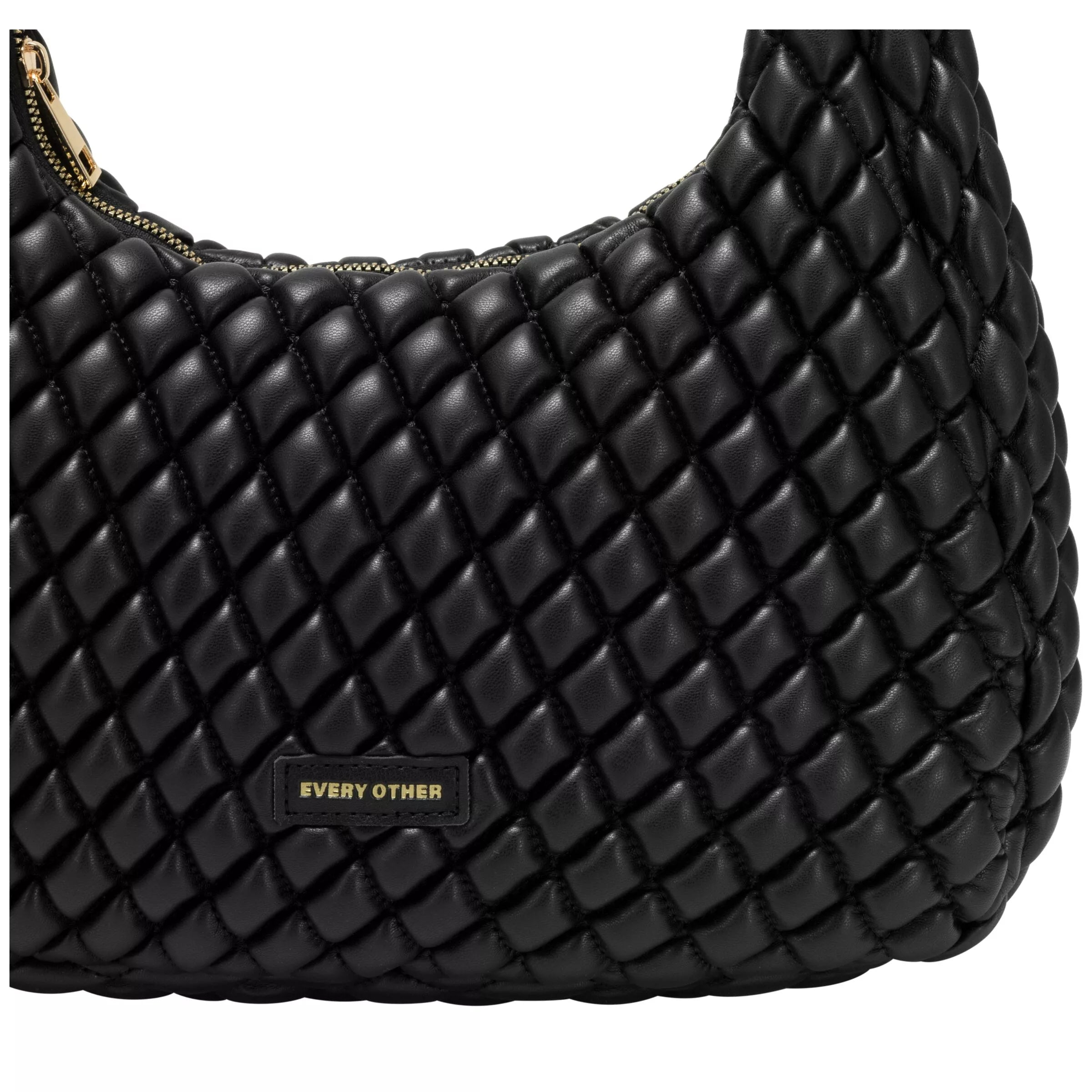 Every Other Quilted Shoulder Bag Black