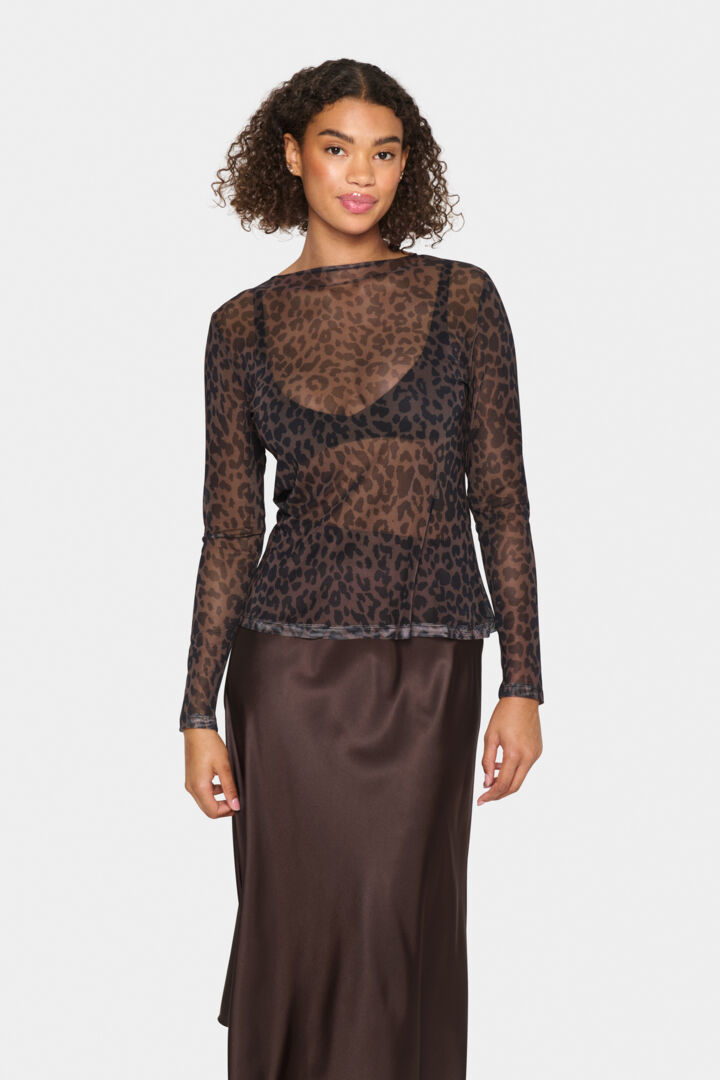 Saint Tropez Zulvir Blouse Black Shifted Strokes