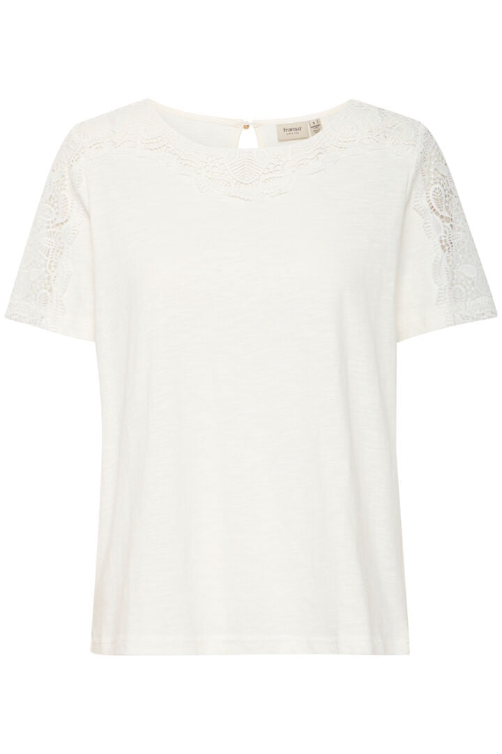 Fransa Zora T-shirt Blanc de Blanc