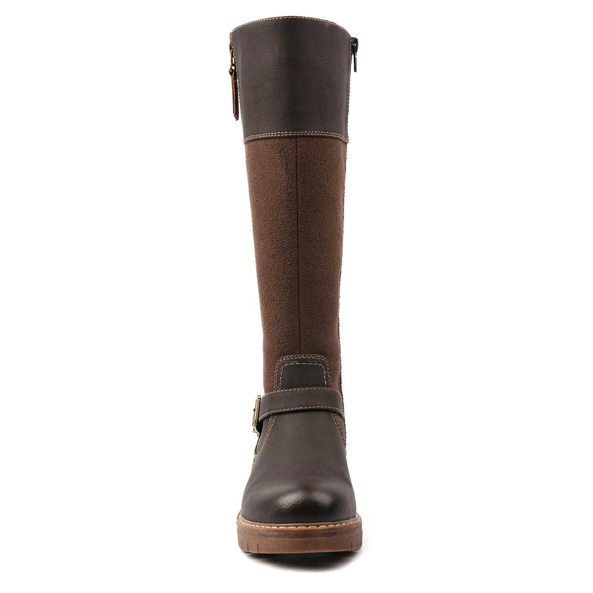 Lunar Joy Brown W/Proof Expanding Calf Long Boot