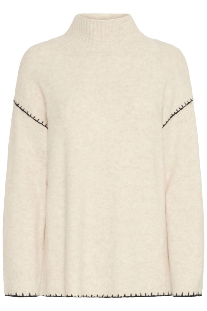 b.young Omea Rollneck Jumper Birch Melange